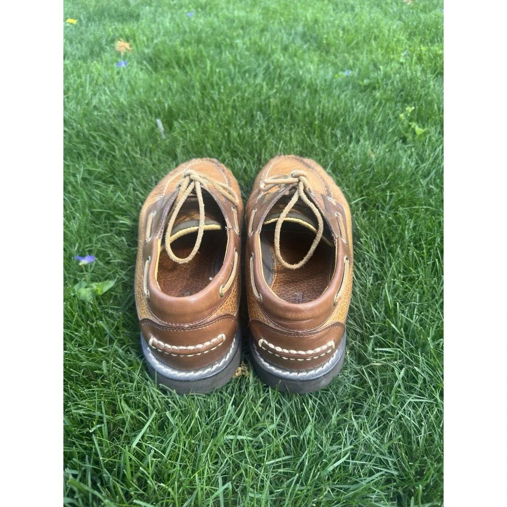 LL Bean Allagash Bison Boat Shoes Leather 244472 Mens 9.5 Oxford
